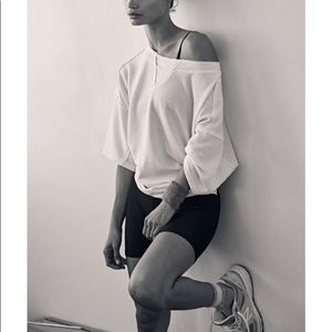 NWT FREE PEOPLE MOVEMENT RUGBY MATCH SHORT SLEEVE BRUSHED SAIL